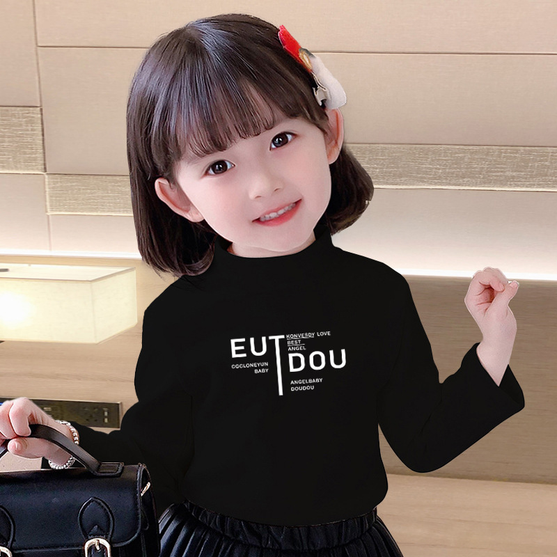 2023 nuevo Otoño e Invierno 3-8 años media camisa de fondo de cuello alto para niños ropa interior cálida para bebés de terciopelo camiseta