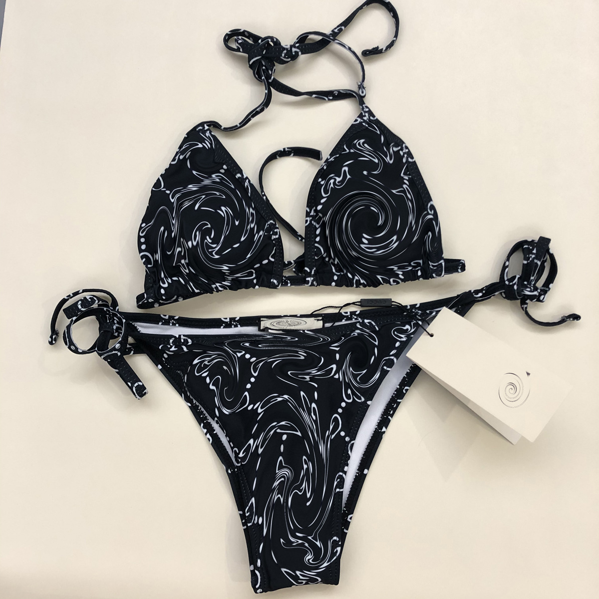 Factory Direct Export New Bikini Sexy Backless Halter Three-Point Split Two-Piece Cross-Border Swimsuit