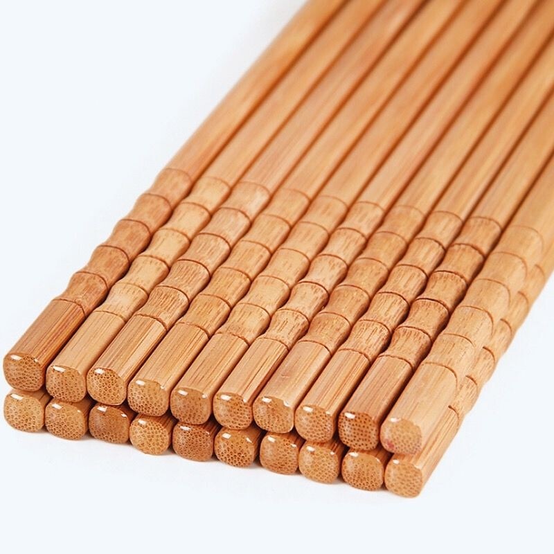 Bamboo Chopsticks, Food-Grade Household Chopsticks, No Paint, No Wax, Mold-Resistant, Non-Slip Tableware, Bamboo Chopsticks, One Person One Chopstick, 10 High-Quality Chopsticks