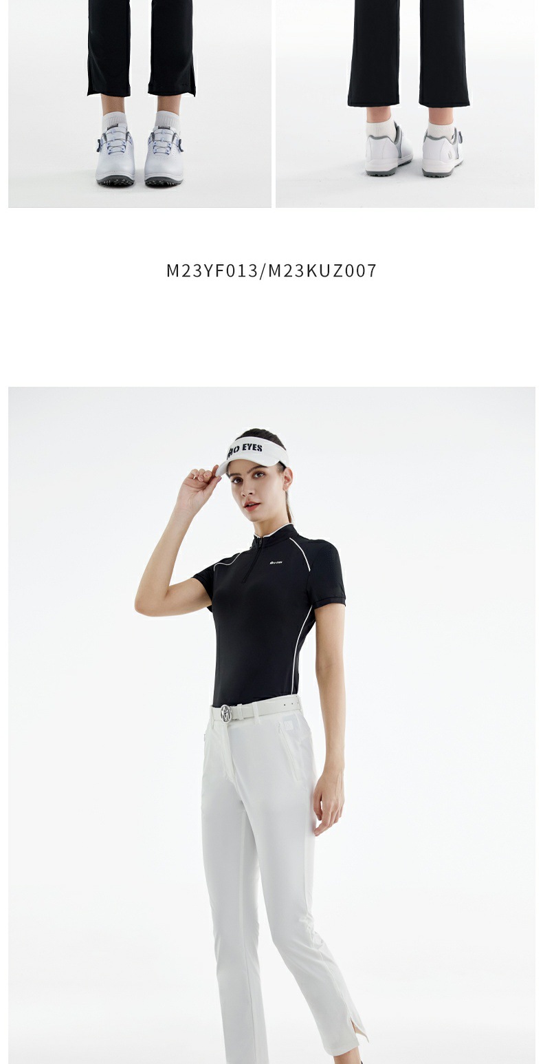 Quần dài golf nữ PGM vải thể thao co giãn 4 chiều, dáng chín tấc — M23KUZ007-Quần chín tấc màu đen, M23KUZ007-Quần chín tấc màu trắng chi tiết 9