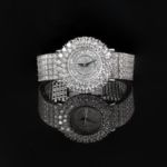 高品质直播珠宝手表跨境选品s925纯银镶锆石防水腕表满钻手表2025