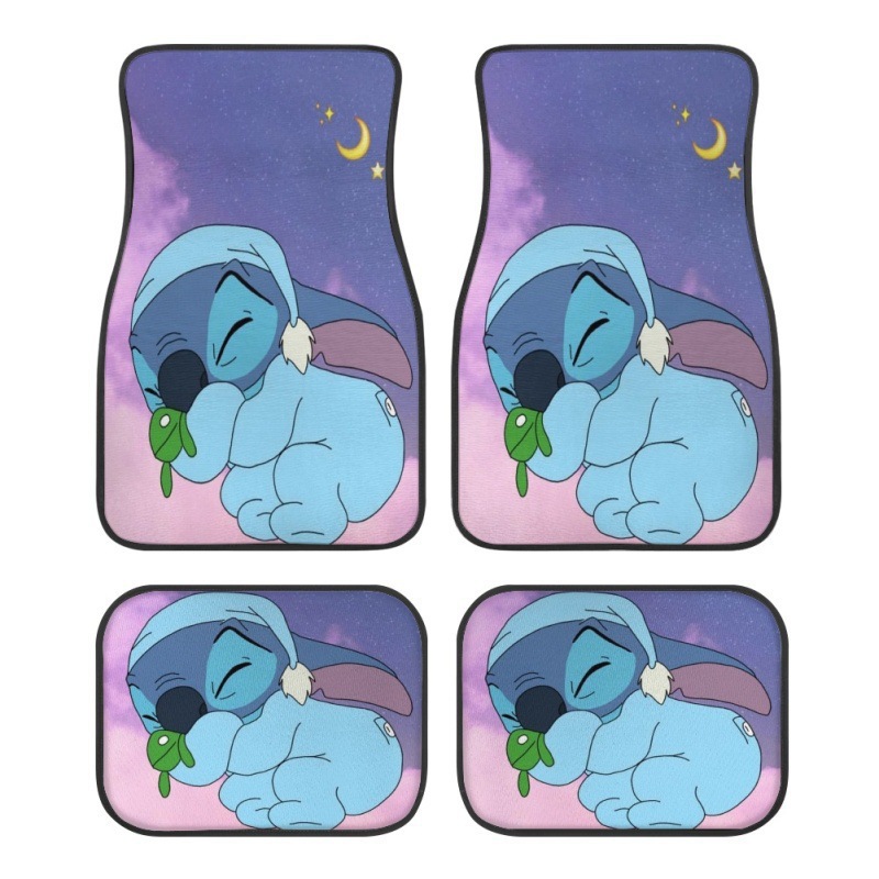 Hot-Selling Stitch Printed Car Floor Mats for Front and Rear Seats, Custom Design with Personalized Prints
