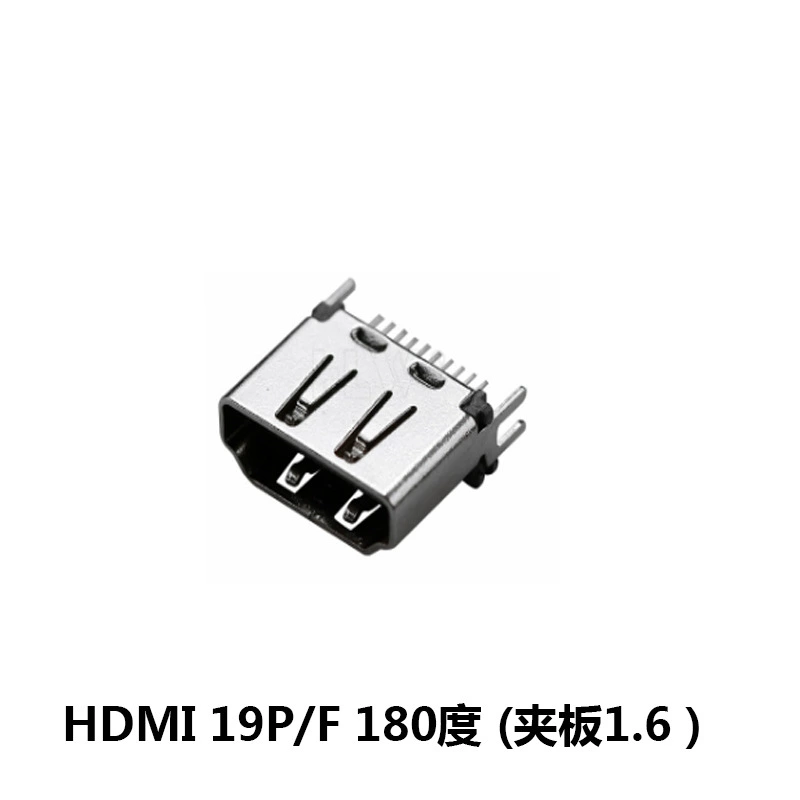 HDMI разъем на материнскую плату с левой колонной медной оболочкой, золотым покрытием, 180 градусов сварной кабель линии HDMI