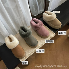 塔兹勒雪地靴女室内外穿款大码家居保暖厚底棉靴爆款外贸爆款批发