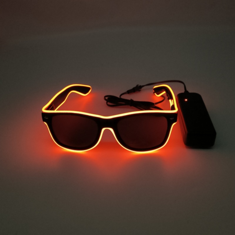 Fábrica directa fiesta gafas luminosas bar espectáculo gafas luminosas props cool led rescate fluorescente