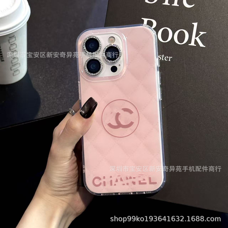 小香风菱格欧美外贸专供适用iPhone16Promax轻奢潮牌苹果16手机壳|undefined