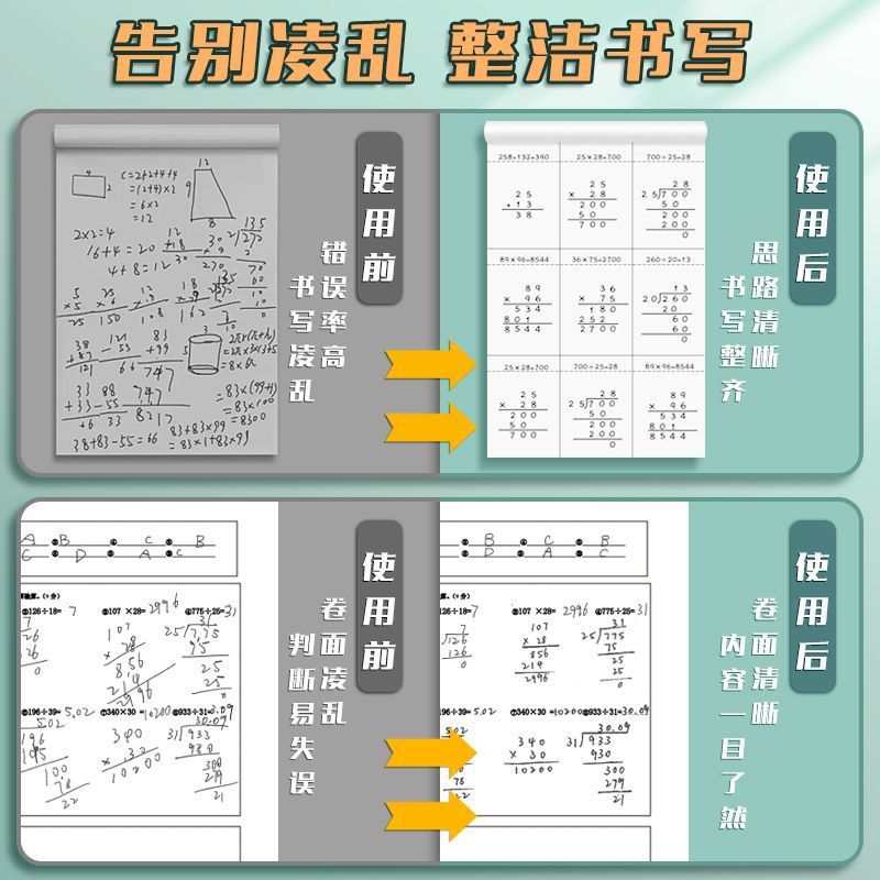 Documento de borrador, envío gratuito para estudiantes, zona especial de examen de ingreso de posgrado, borrador de la escuela secundaria, papel de paja para el cuidado de los ojos de la universidad, cálculo grueso y al por mayor