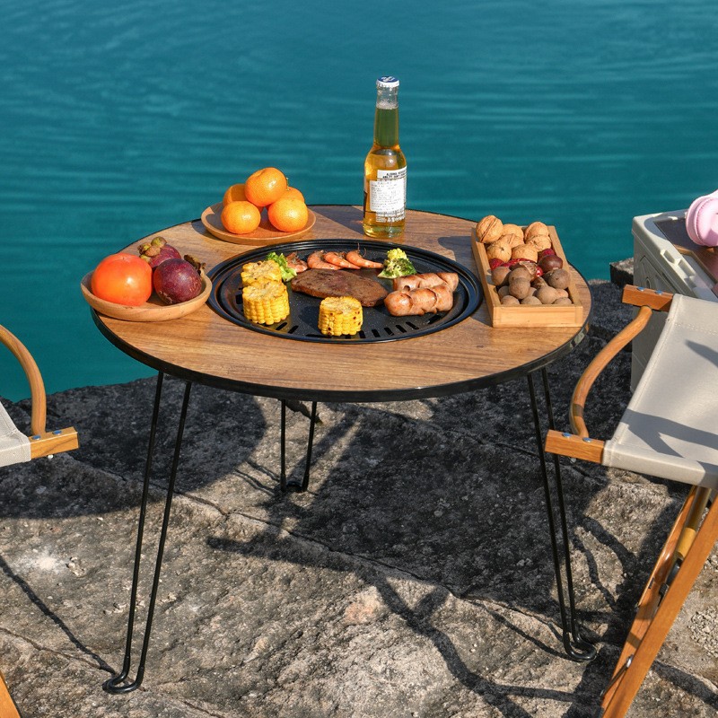 Encircling Stove Tea Outdoor Camping Heating Stove Camping Encircling Stove Table Indoor Baking Stove Portable Charcoal Baking Stove suit