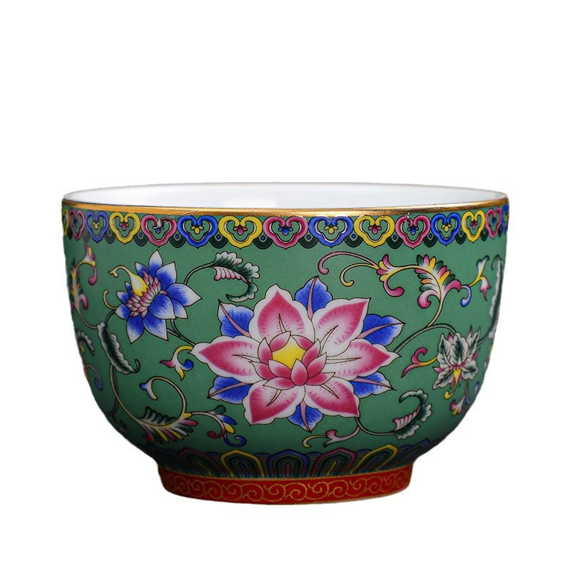 Enamel, ceramic tea cup, tea set, Birthday gift