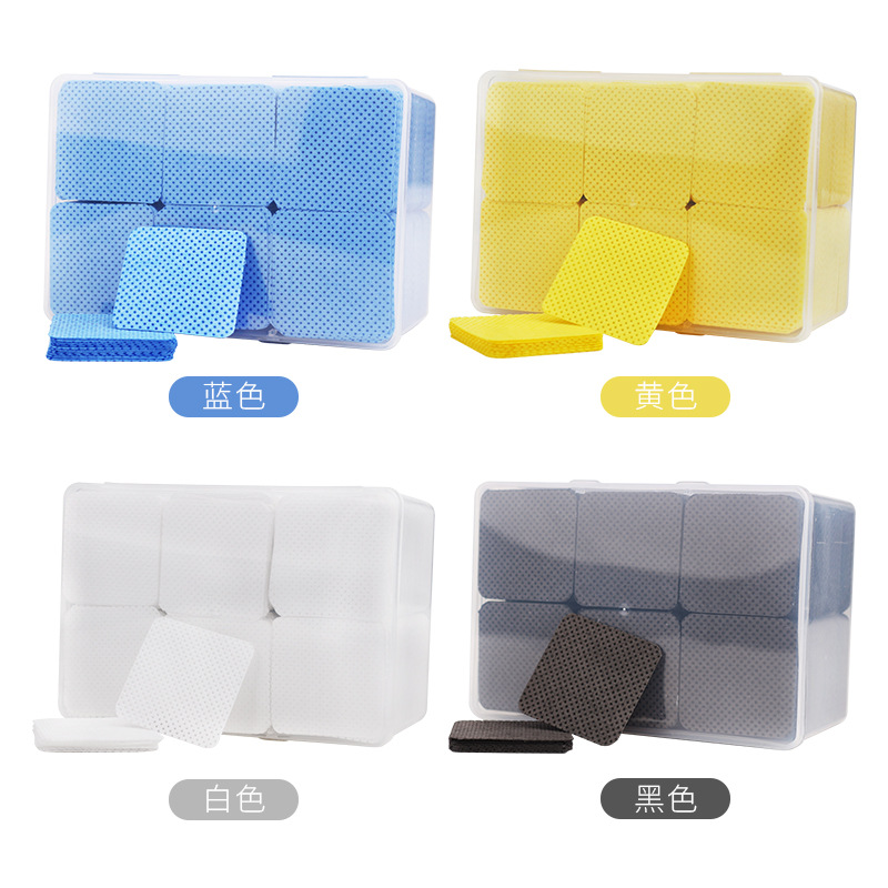 Botella de pegamento para pestañas tela de limpieza de manicuras mágica limpieza de algodón sin cabello limpieza de botella de pegamento limpia de uñas