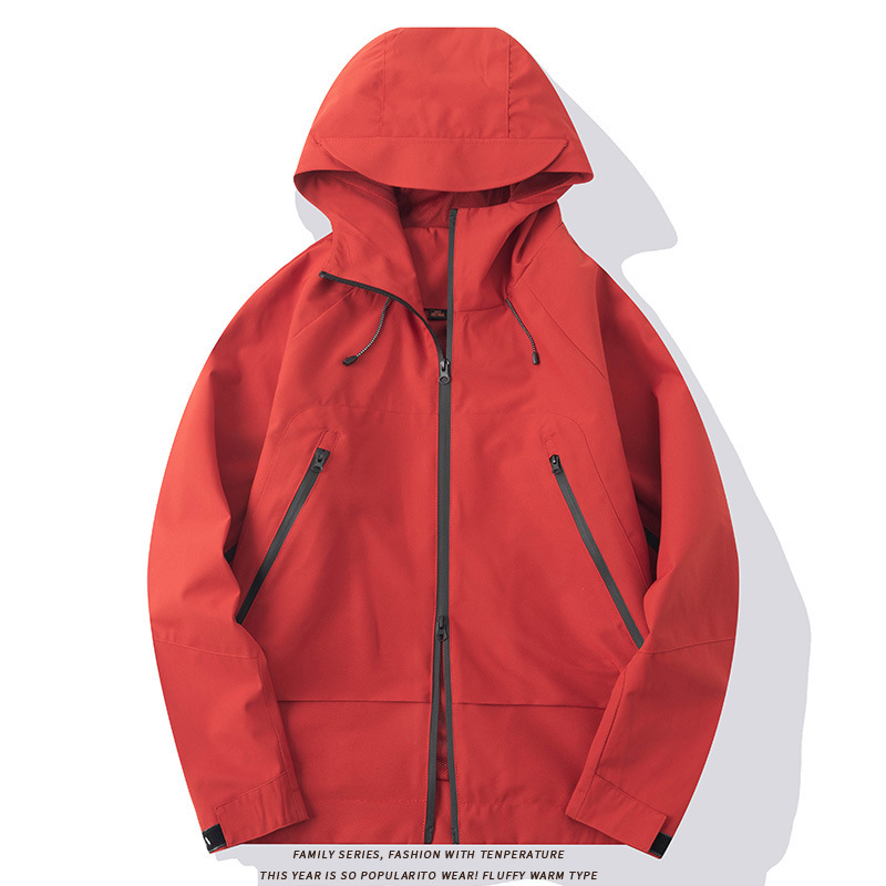 Outdoor Single-Layer Thin Jacket for Men and Women Couples Spring & Fall Windproof, Waterproof, Breathable and Versatile Hooded Jacket 2409