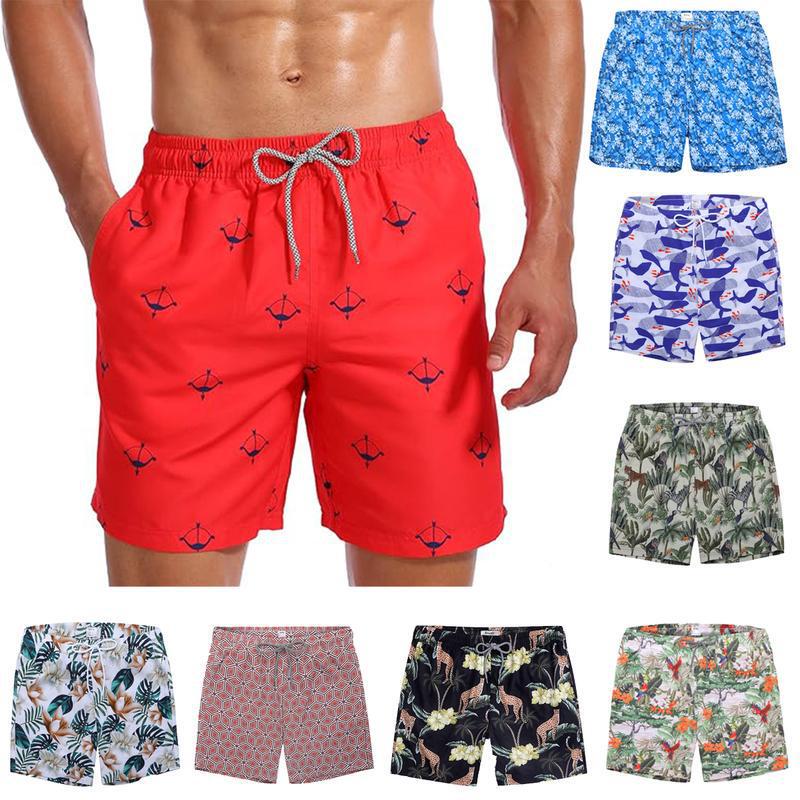 2025 New Cross-Border Dropshipping Men's Swimming Shorts Quick-Dry Board Shorts 7inch Inseam