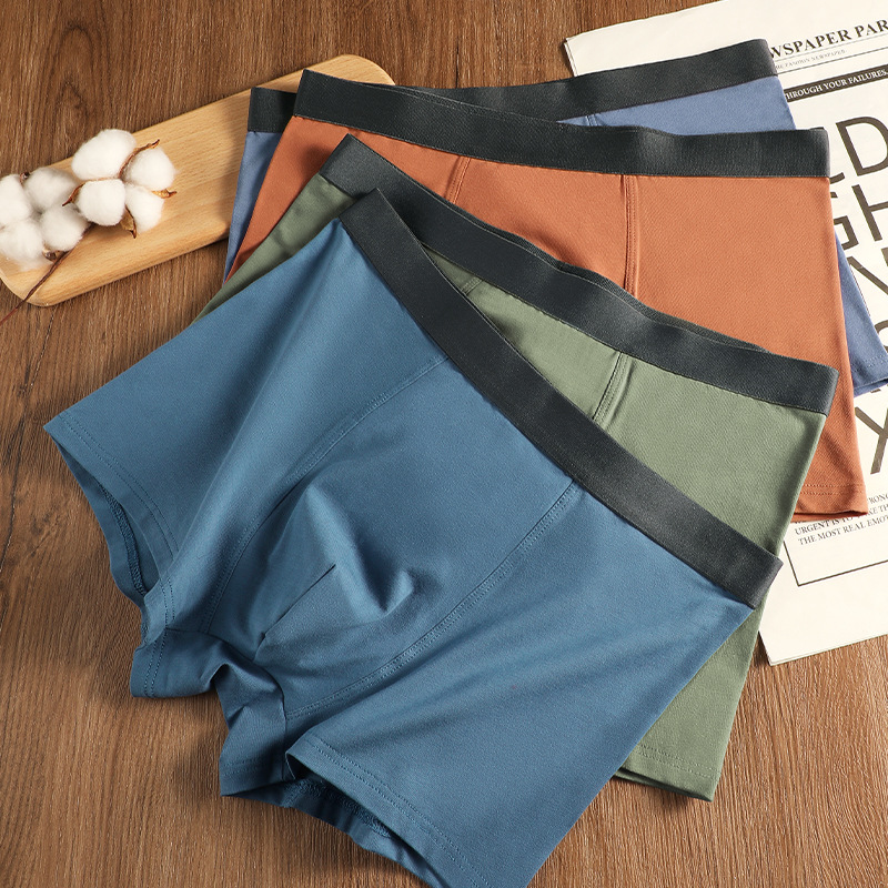 Ropa interior de hombre de algodón de alta elasticidad, sin costuras, calzoncillos de cintura media, estilo fino de verano, suave y agradable para la piel, lote mixto multicolor