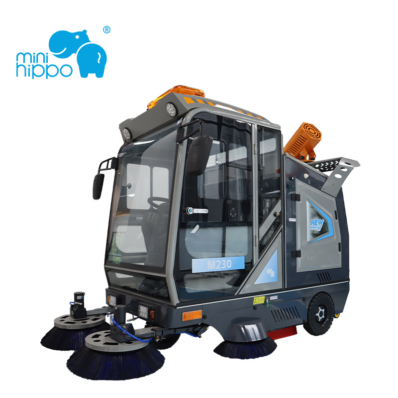 小河马电动扫地车驾驶式扫地机户外新能源环卫垃圾清洁工业清扫车