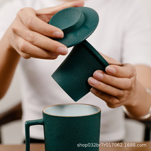 直身水杯陶瓷马克杯木言杯情侣咖啡杯陶瓷杯商务水杯咖啡杯伴手礼