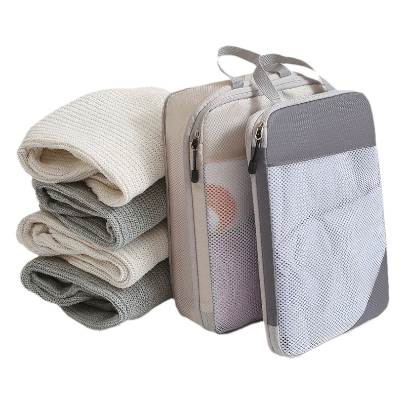 Visual Compression Travel Storage Bag Three-Piece Set for Business Trips, Portable Suitcase, Clothing Organization and Storage Bag