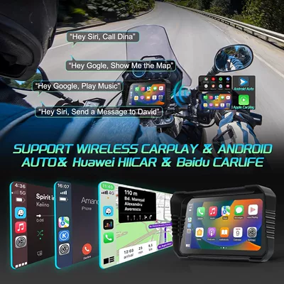 6.25inch Motorcycle Carplay Dual Motorcycle driving recorder