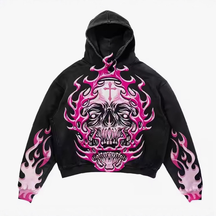 New Autumn and Winter Men's and Women's Hoodies 3D Printed Skull Horror Elements Sweatshirts Halloween Tops Pullover Sweatshirts