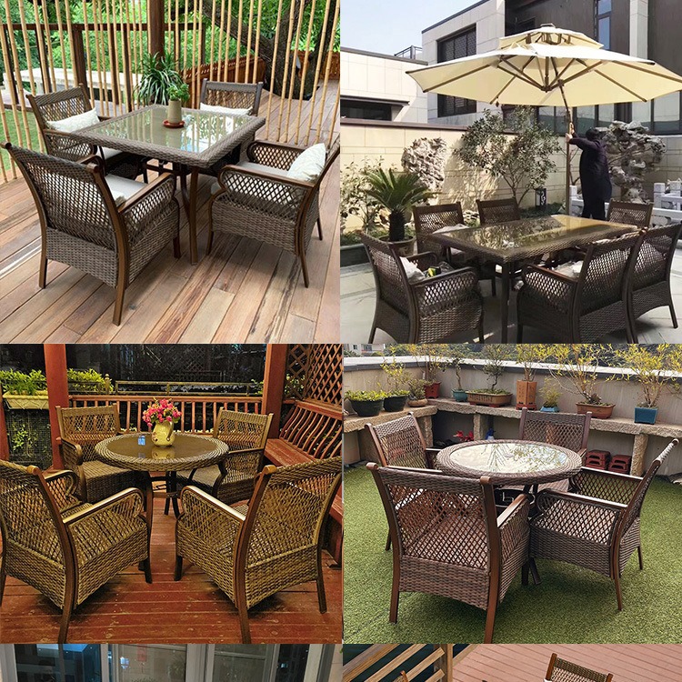 Садовый обеденный набор из ротанга Oude Outdoor TC-RL6502