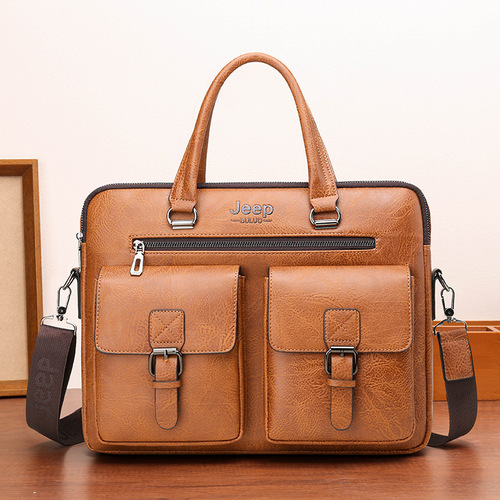 Cross-border exclusive men's handbag, executive bag, business documents shoulder bag, cross-body bag, men's casual large capacity