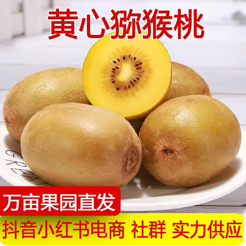 四川黄心猕猴桃新鲜水果包邮当季奇异果大果弥猴桃应季整箱泥猴桃