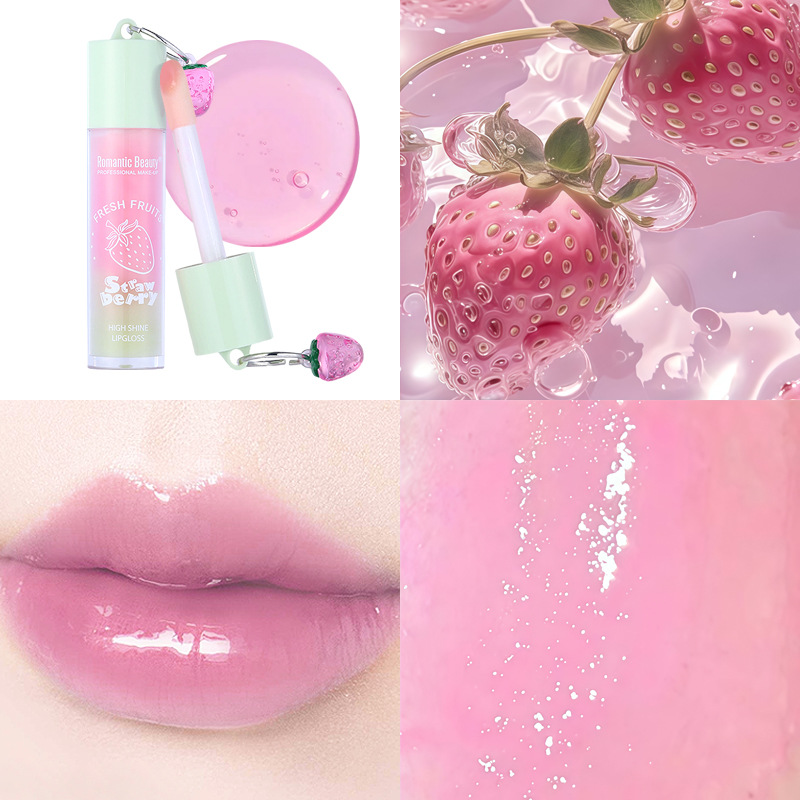 Esmalte labial hidratante transfronterizo de tres colores, esmalte labial hidratante, esmalte labial fácil de colorear, mejora la apariencia y el aceite de lápiz labial natural