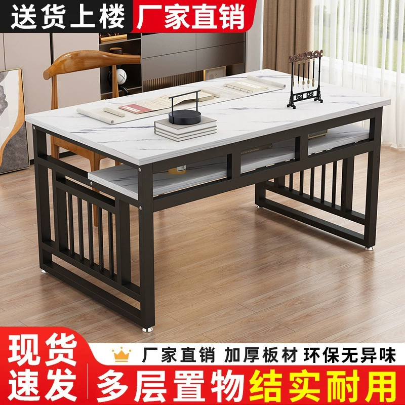 Новый стол для каллиграфии, новый стол из стали и дерева в китайском стиле, стол для каллиграфии и живописи с кистью, простой стол, поставка фабрики для домашнего обучения