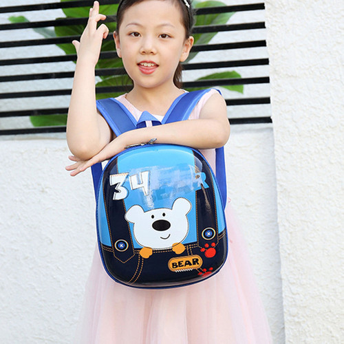 New Children's Dual Shoulder Bag with Anime Cartoon Eggshell Design, Waterproof, Kindergarten Schoolbag, Trendy and Stylish Accessory Bag