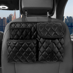 車載座椅後背收納袋儲物掛袋皮革收納袋車內裝飾馬卡龍色廠家直供