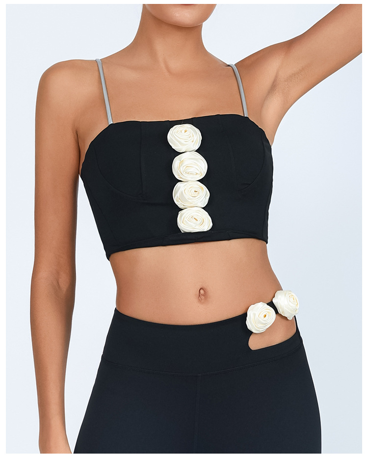 comercio exterior chaleco de yoga transfronterizo mujer cojín de pecho rosa tridimensional alta elástica movimiento de secado rápido cinturón de acondicionamiento físico bra