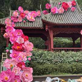 eva防水泡沫纸牡丹芍药纸艺花商场景区售楼部装饰道具美陈仿真花