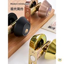 OD59老式隐形门锁单面圆形呆锁闭锁室内木门锁双面暗装辅助暗锁家