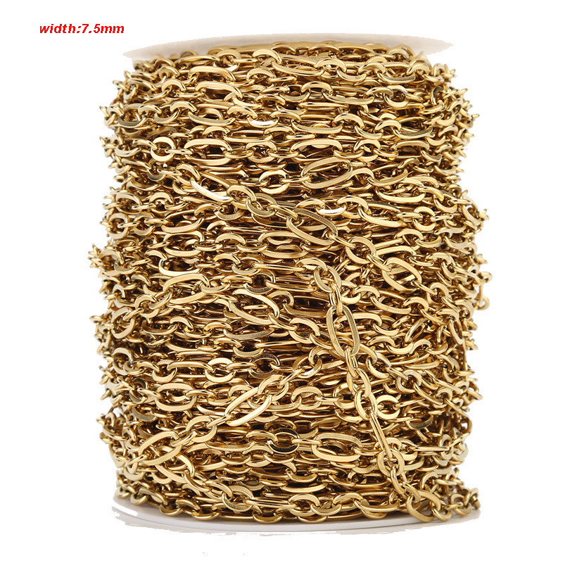 Ventas transfronterizas calientes tres a uno collar de oro real no se desvanece collar de hombre collar de accesorios DIY