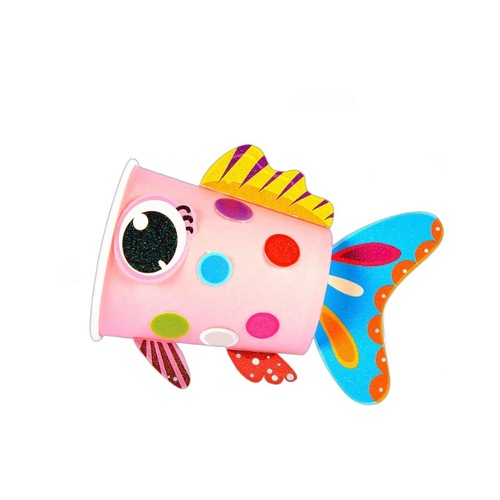 Fuchsia Angel Paper Cup Painting Children's Handicraft DIY Kit Material Package Kindergarten Paper Cup Sticker Brainy Toy