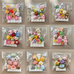 かわいいアニメクリーム樹脂アクセサリーアクセサリーヘアピンdiyアクセサリー