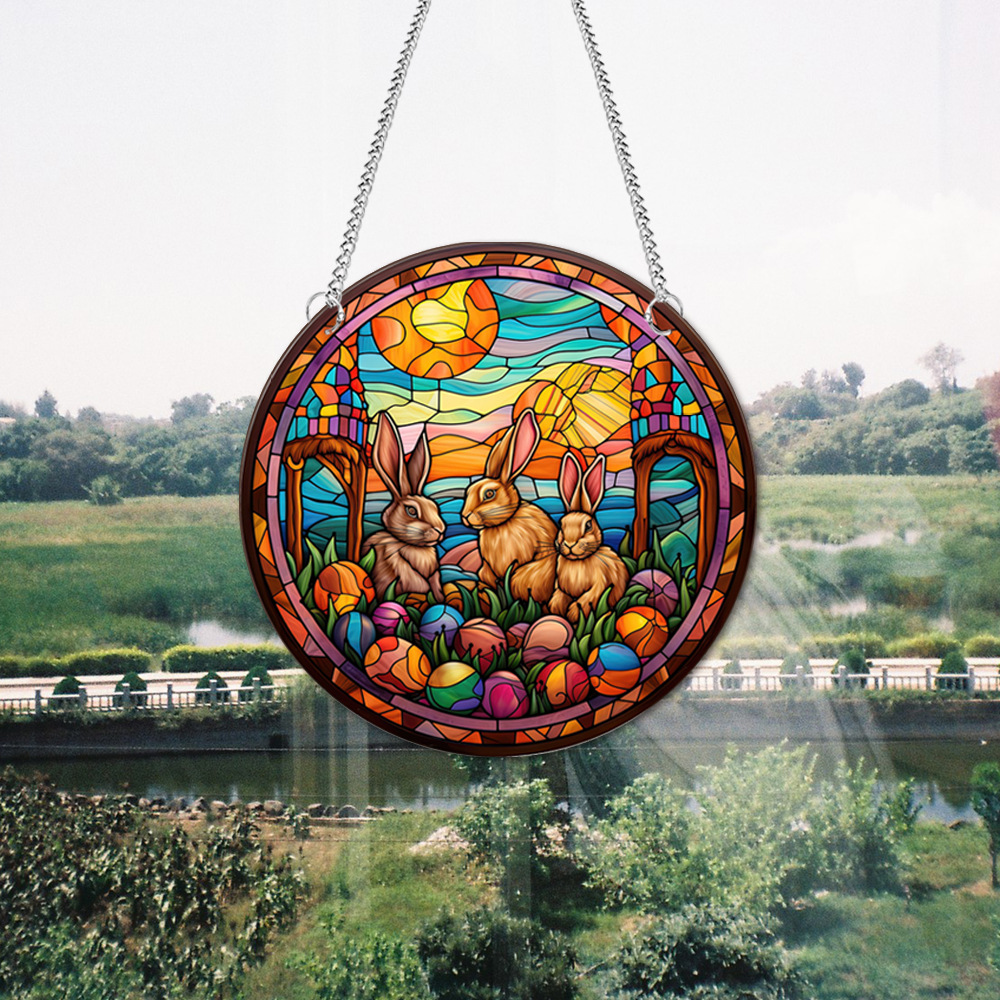 95g Weight pendant Home Textiles & Decor Type Acrylic Material Easter Festival Rabbit Pattern Casual, Elegant, Classical Style Easter Casual Elegant Classical Rabbit Arylic Party Supplies Decorations 88
