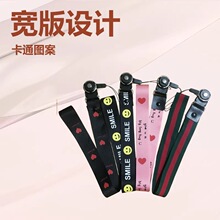 宽版卡通可拆卸指环尼龙织带二合一挂脖挂绳 证件手机脖子挂绳