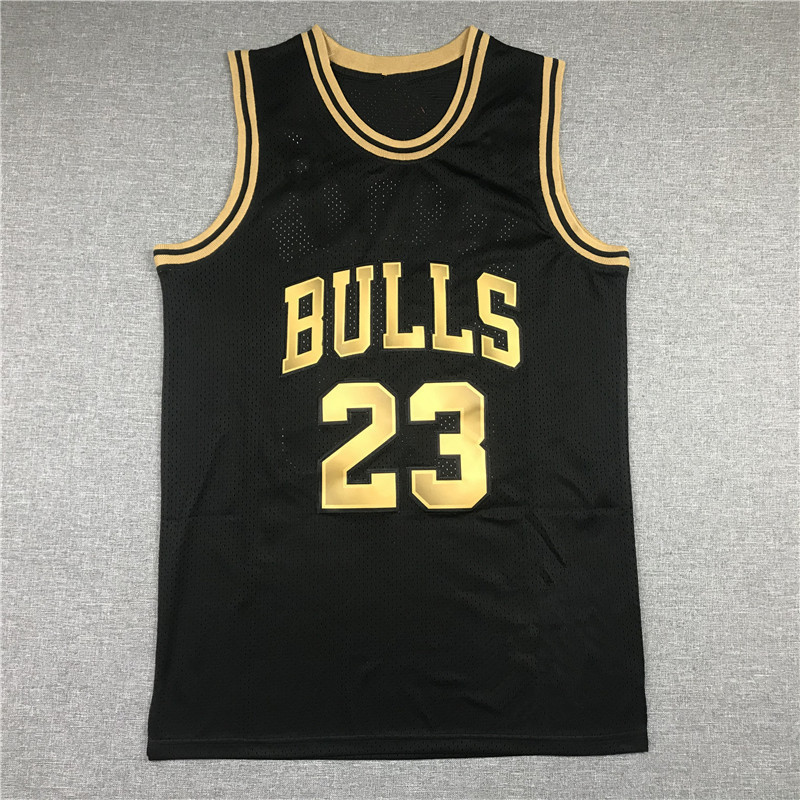 Embroidered Basketball Uniform Bulls 23 Final Version Retro Black Gold Jordan Jersey Export Wholesale Vest Bulljersey Embroidered Basketball Uniform Bulls 23 Final Version Retro Black Gold Jordan Jersey Export Wholesale Vest Bulljersey