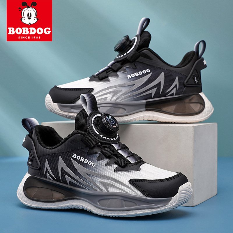 Zapatos para niños de primavera y otoño, zapatos deportivos impermeables de cuero para niños de 6 - 12 años de edad, zapatos de balón rotativos