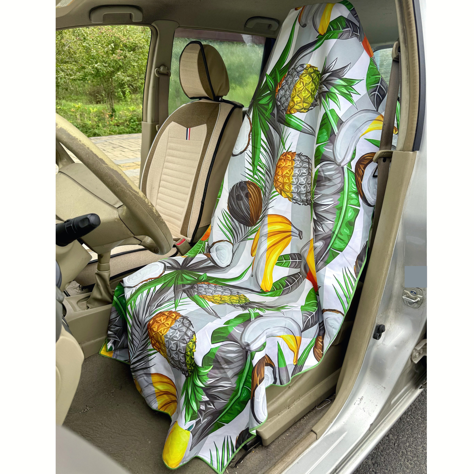 Cross-Border Ultra-Fine Fiber Quick-Drying Universal Car Seat Cover Towel, Beach Towel, Yoga Mat Towel, Sweat-Absorbent and Dust-Proof