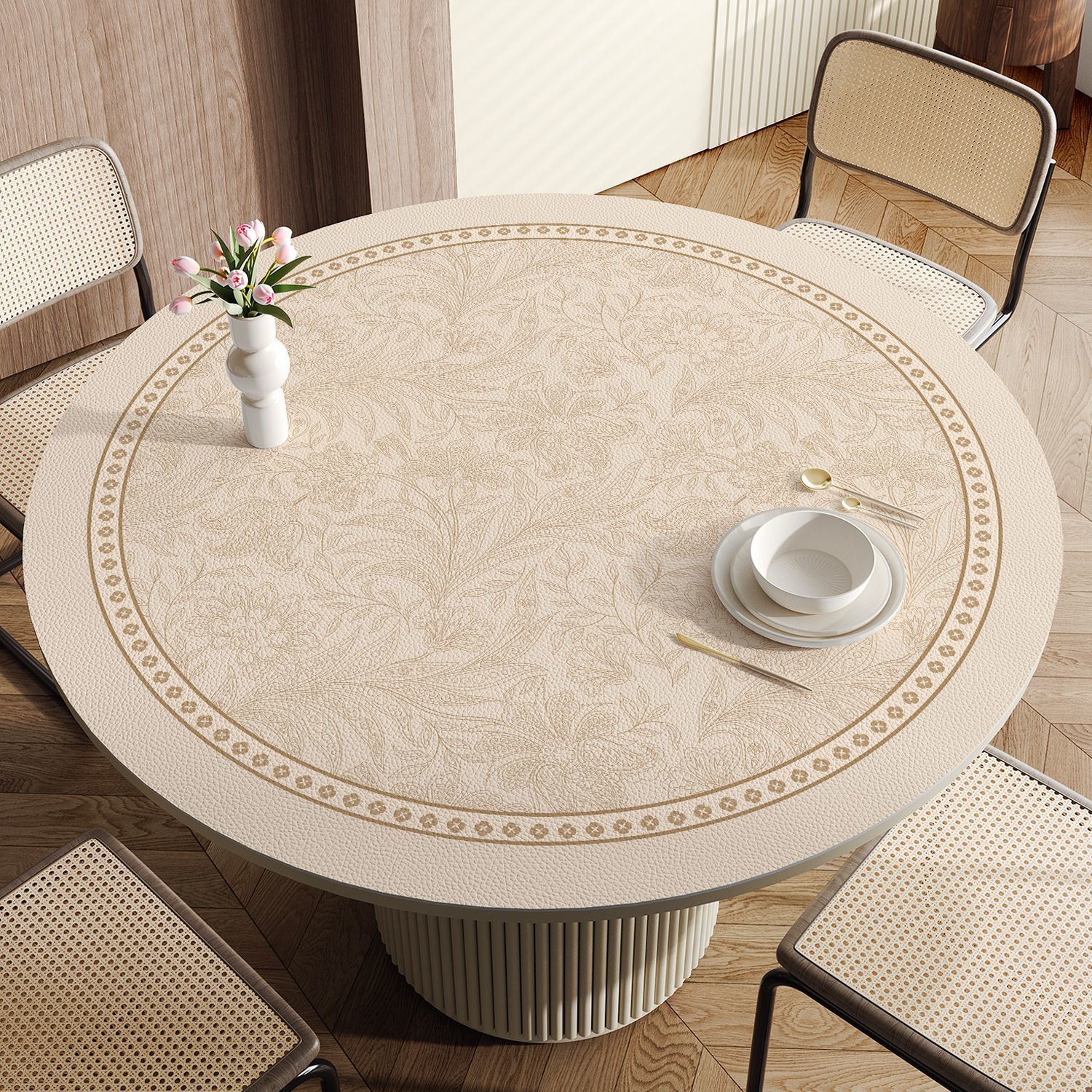 小圆桌圆形茶几垫免洗耐脏防水桌布防烫高级感防滑垫餐桌保护