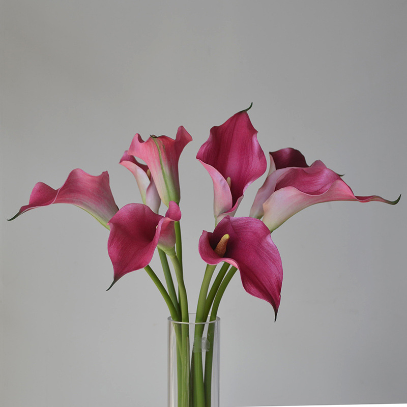 Wholesale Large Size Calla Lily Eva Artificial Flowers, Soft-Touch Rubber Fake Flowers for Wedding Bouquets and Home Decoration Wholesale Large Size Calla Lily Eva Artificial Flowers, Soft-Touch Rubber Fake Flowers for Wedding Bouquets and Home Decoration