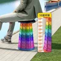 Телескопический табурет Rainbow, складной табурет, складной уличный стул для путешествий, портативный легкий табурет, табурет для рыбалки