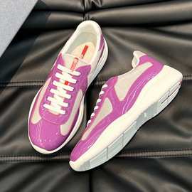 1:1原盒1:1原盒新款牛皮拼接帆布休闲板鞋外贸男鞋广州高端货