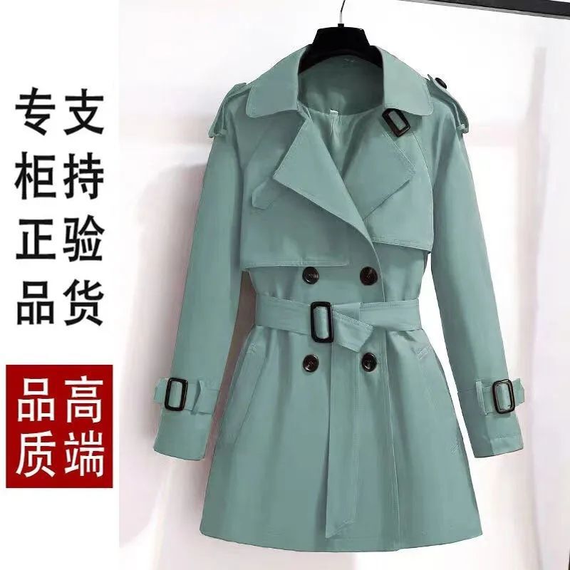 短款风衣女小个子中长款英伦气质显瘦春秋新款外套女潮流|undefined