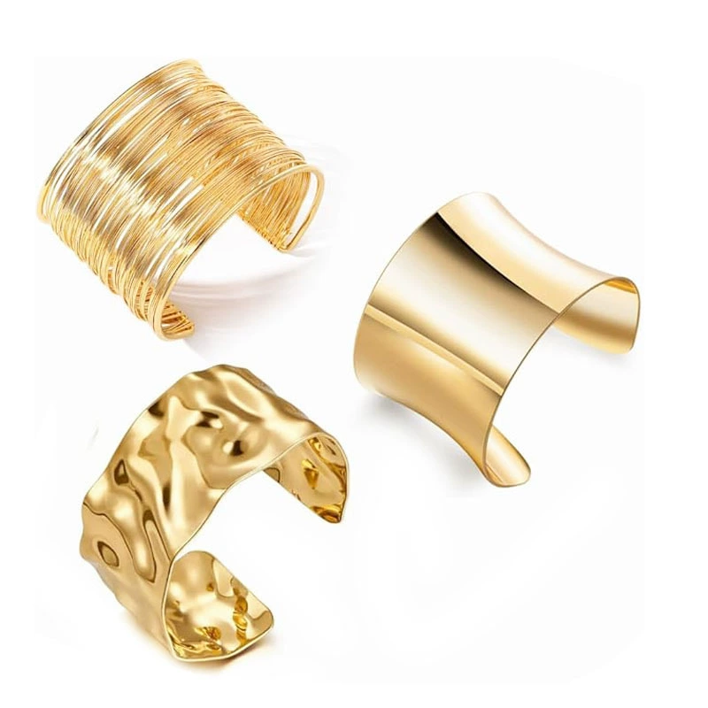 Трансграничные горячие продажи в Европе и Америке преувеличенные металлические глянцевые браслеты панк-рок мода новый ночной клуб браслет набор женский