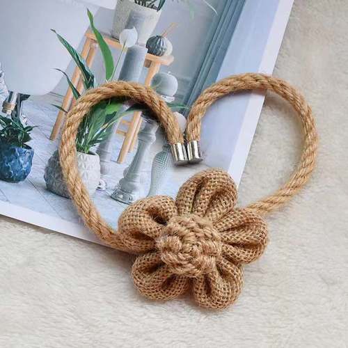 Factory Direct Wholesale Retail Modern Minimalist Curtain Decoration Jute Rope Magnetic Fastener Straps DTY Accessories