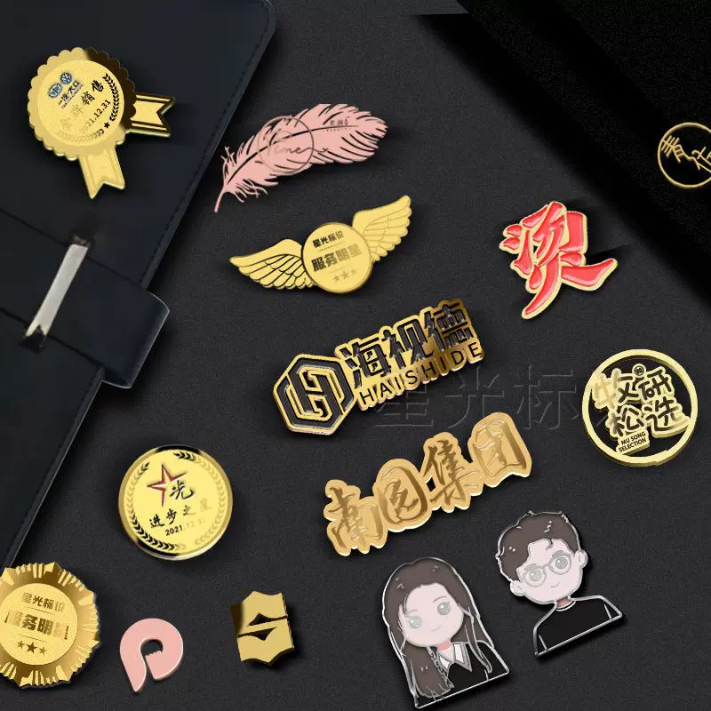 金属徽章制作胸章胸针制定做章班徽校徽logo章异形胸牌定制徽章