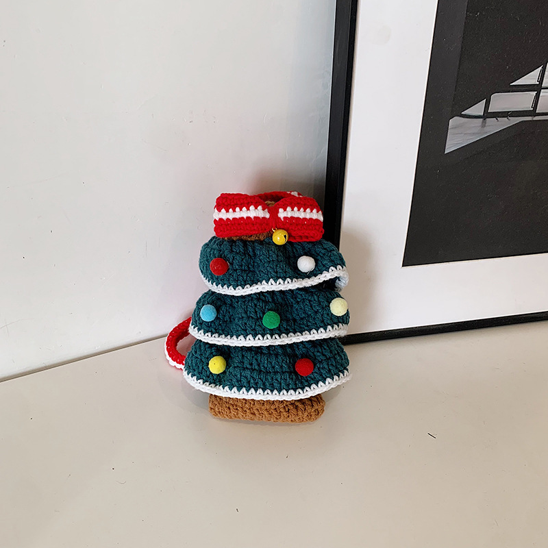 Nuevas bolsas de hombro para niños y niñas dibujos animados lindos árbol de Navidad bebé bolsas de cubo de agua ganchido a mano bolsas para niños
