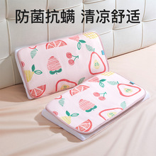 冰丝枕套夏季枕片儿童30×50一对装枕头席宝宝单个凉席枕芯套夏天